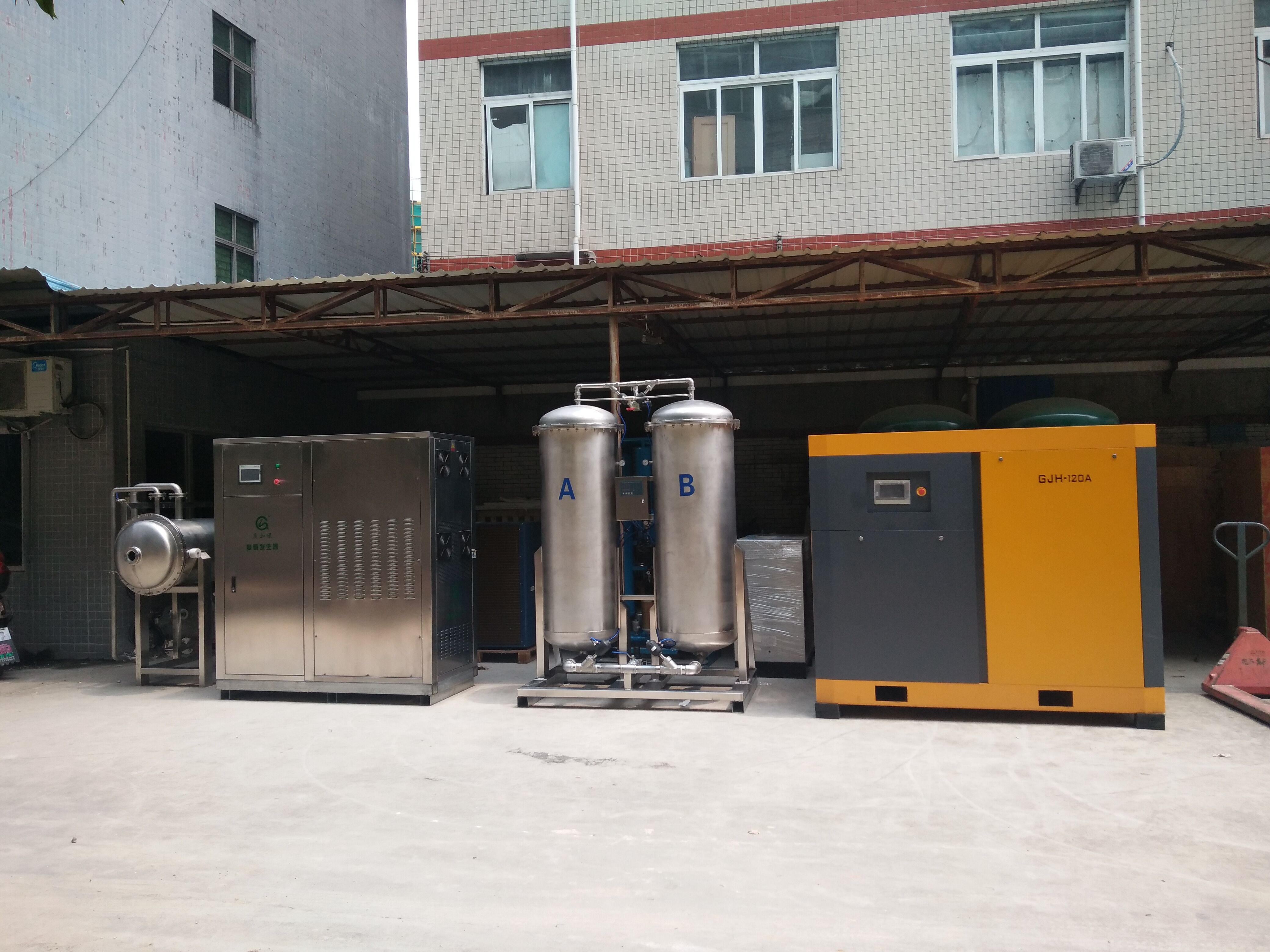 佳環(huán)8月份，出貨一套5KG氧氣源臭氧發(fā)生器應(yīng)用于洗滌廢水回水處理